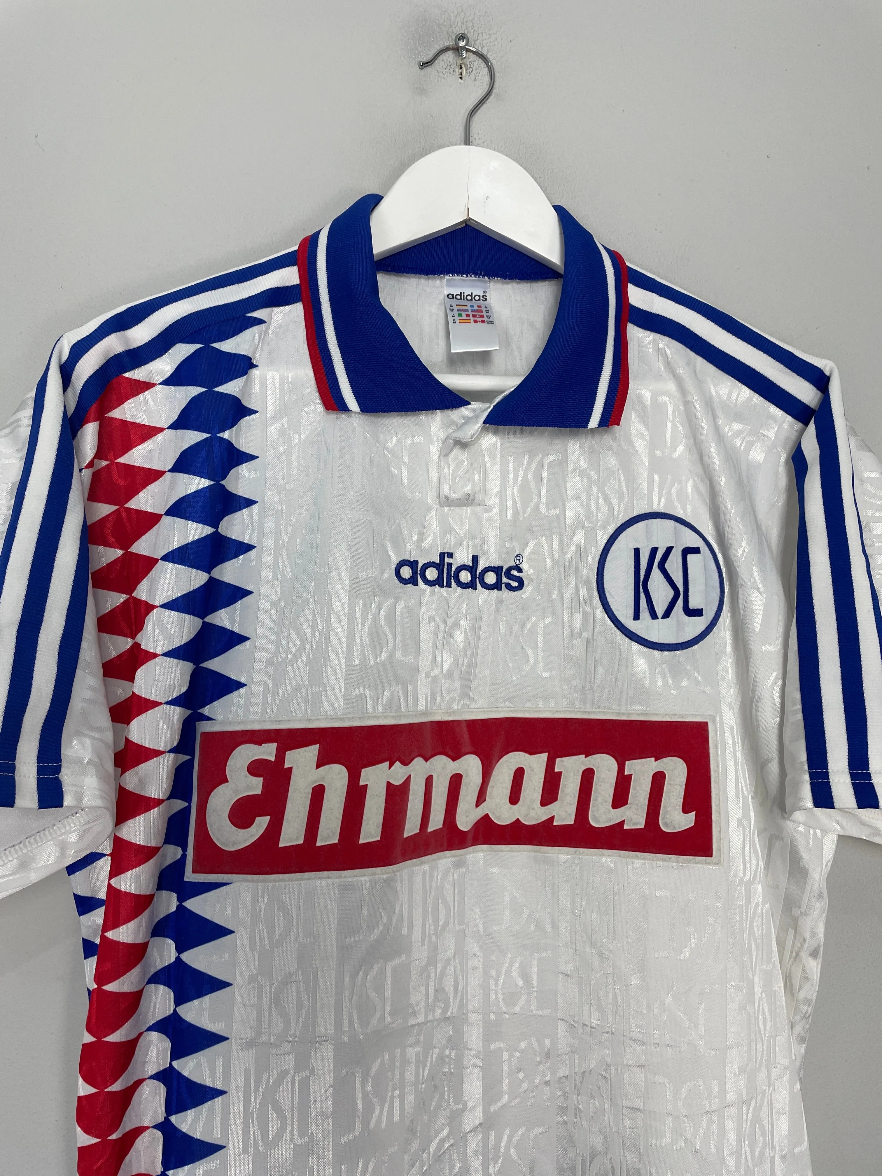 1995/96 KARLSRUHE HOME SHIRT (M) ADIDAS