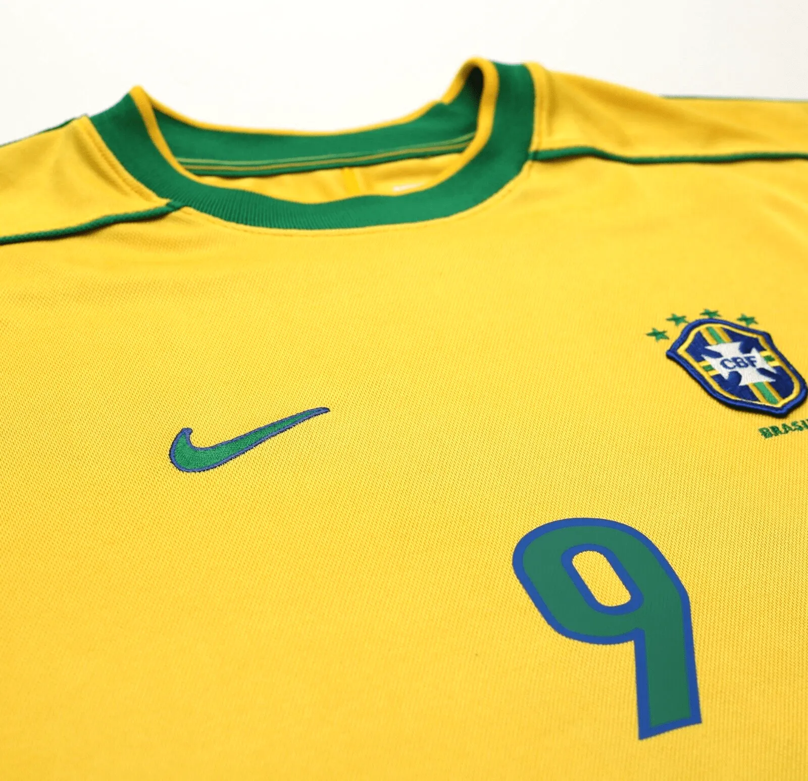 1998/00 RONALDO #9 Brazil Vintage Nike WC 98 Home Football Shirt (XL)