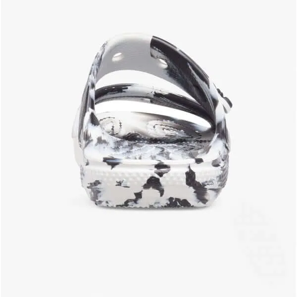 207701-103 CLASSIC MARBLED Unisex Sandals White/Black