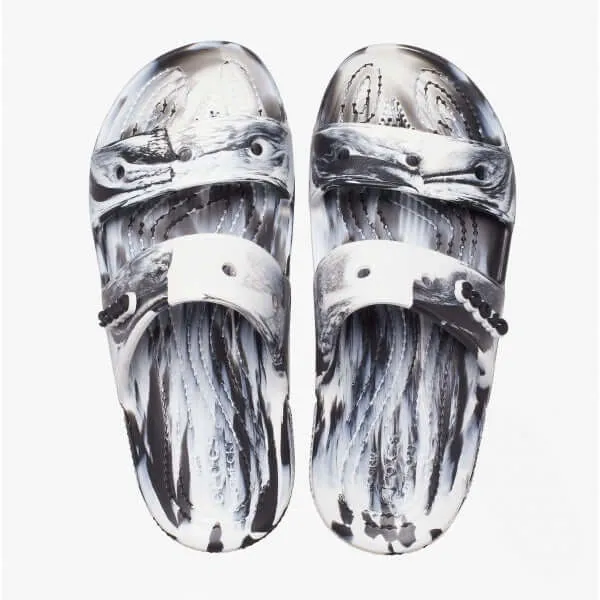 207701-103 CLASSIC MARBLED Unisex Sandals White/Black