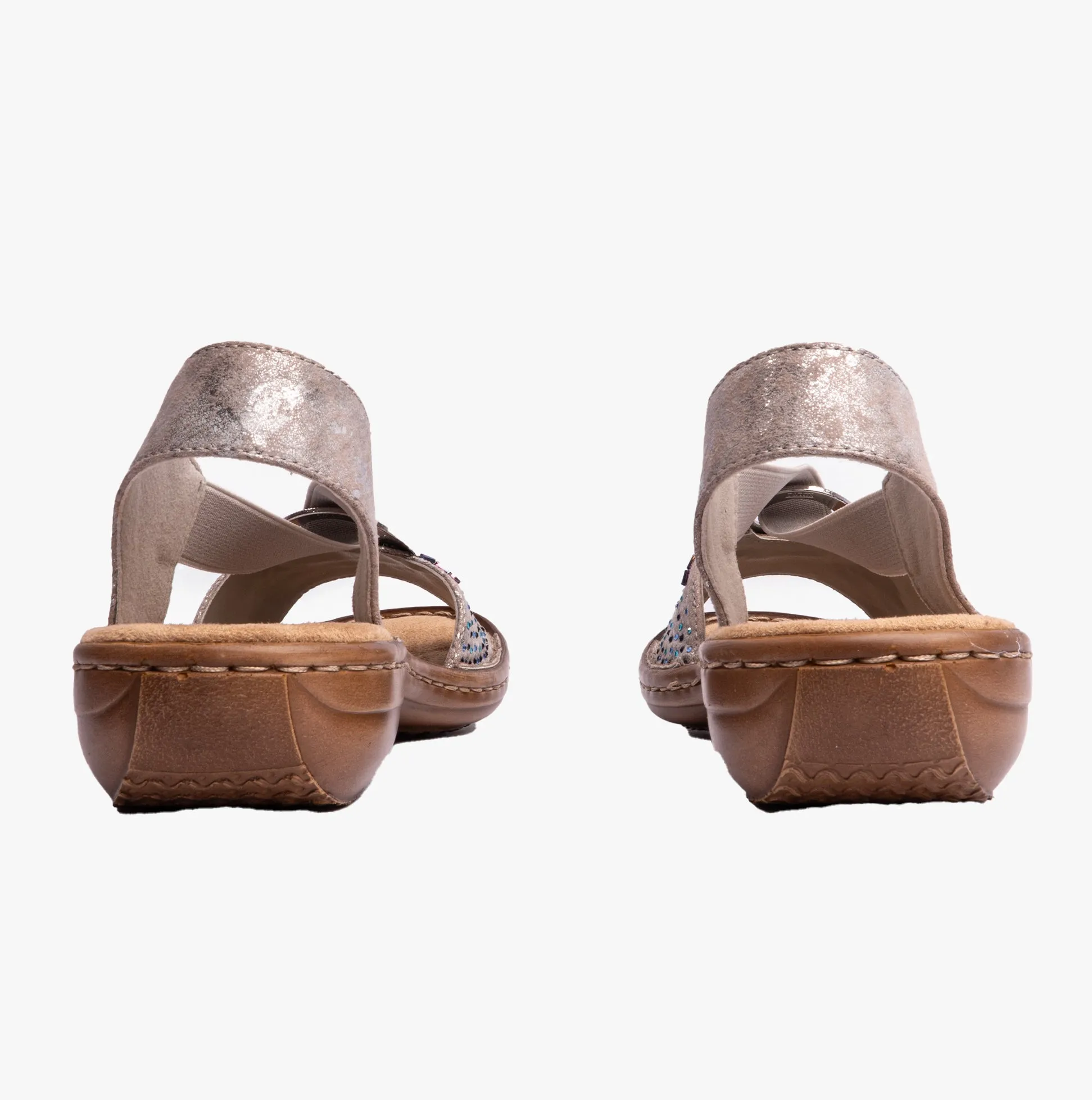 60880-90 Womens Sandals Metallic