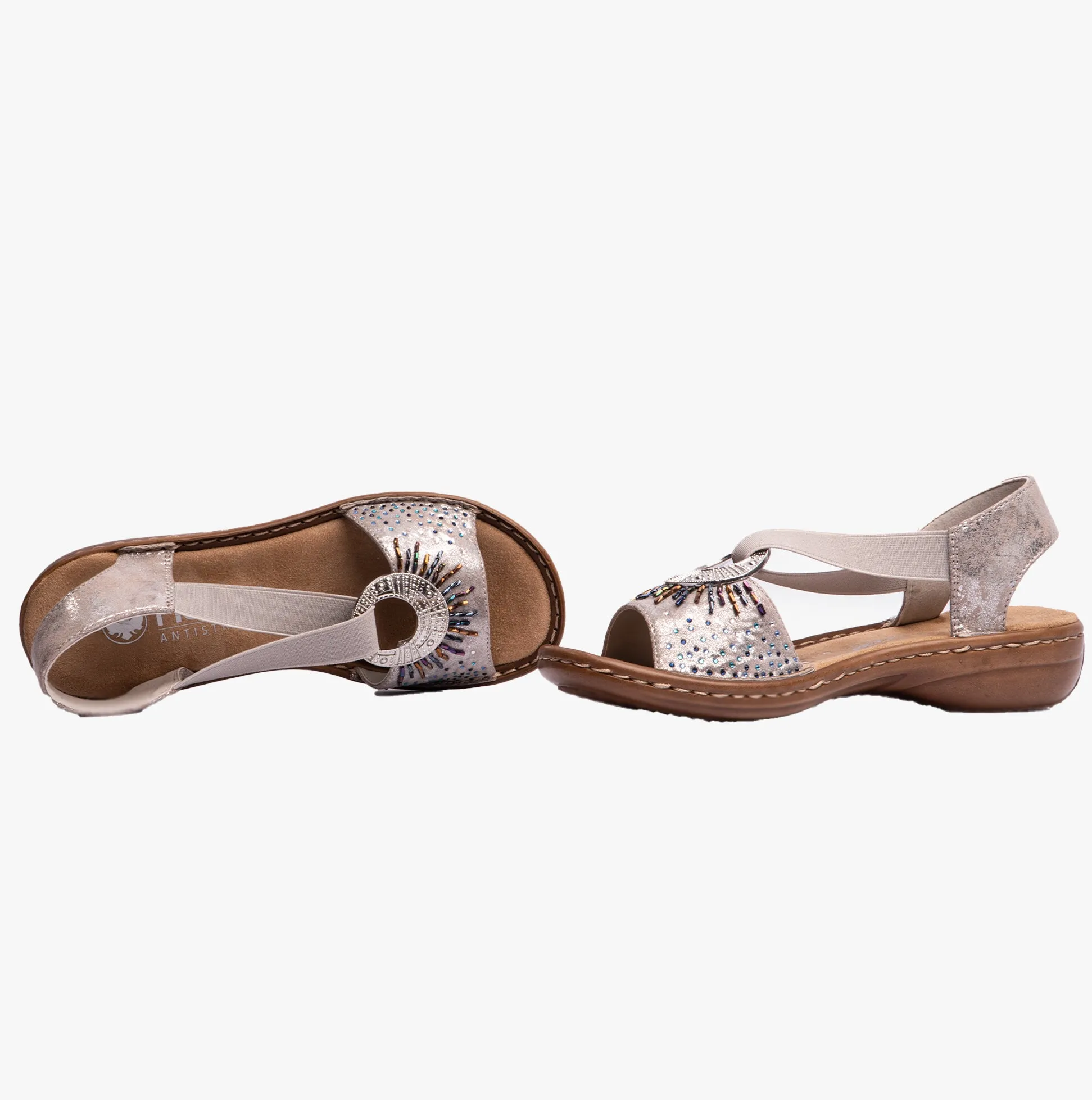 60880-90 Womens Sandals Metallic