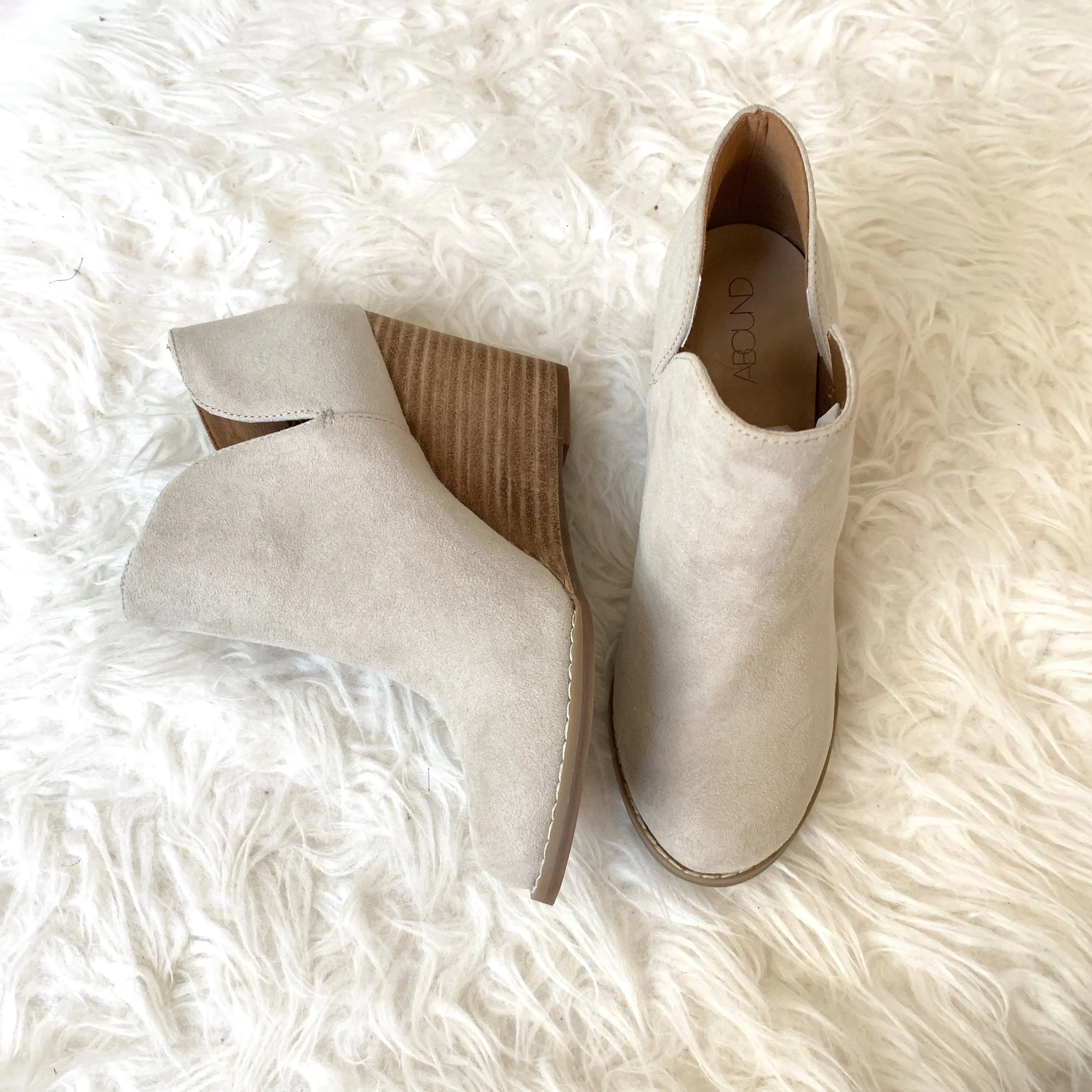 Abound Light Grey Bootie Wedges- Size 5.5 (Brand New!)