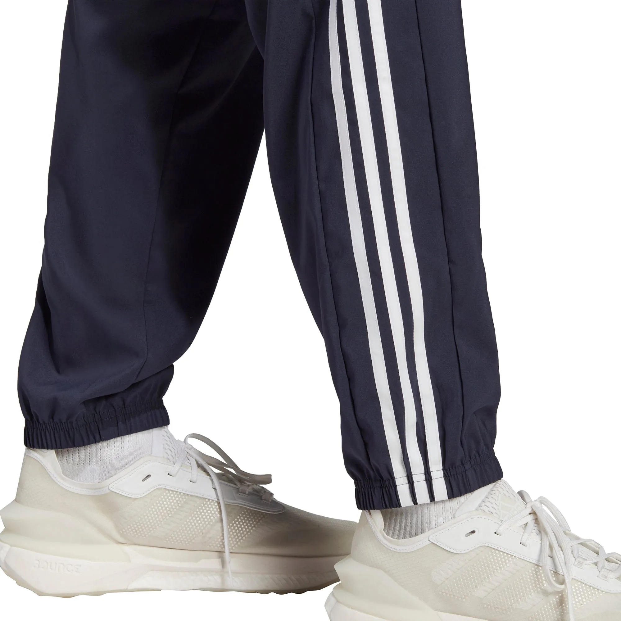 adidas AeroReady Essentials Woven 3 Stripes Mens Joggers- Navy