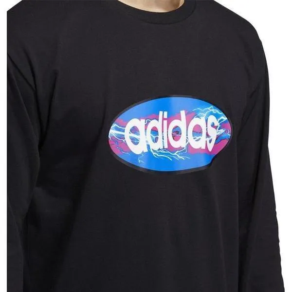 Adidas Oval Long Sleeve Tee Black