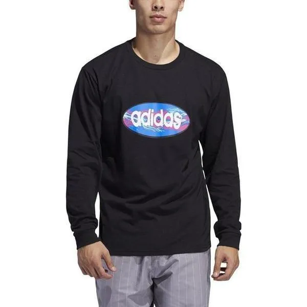 Adidas Oval Long Sleeve Tee Black