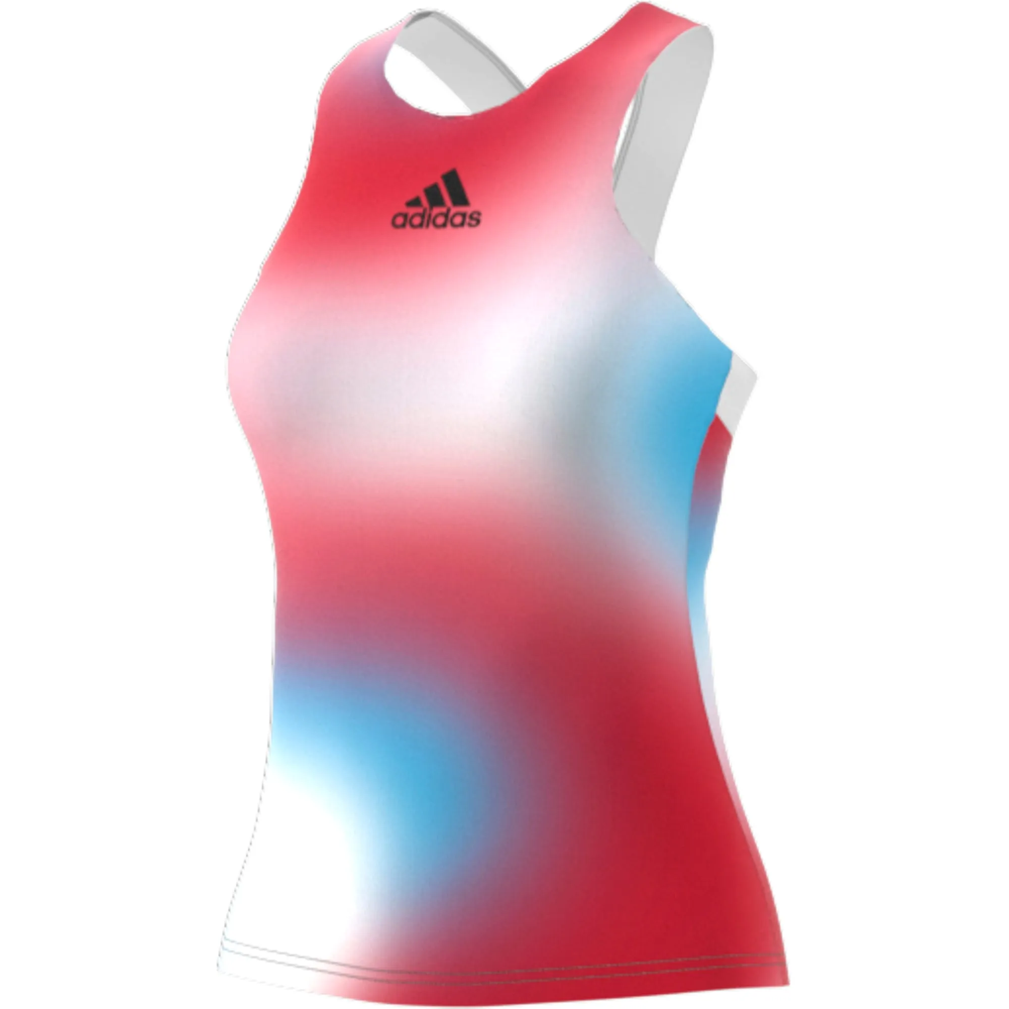 Adidas Womens Melbourne Tank - White/Vivid Red/Sky Rush