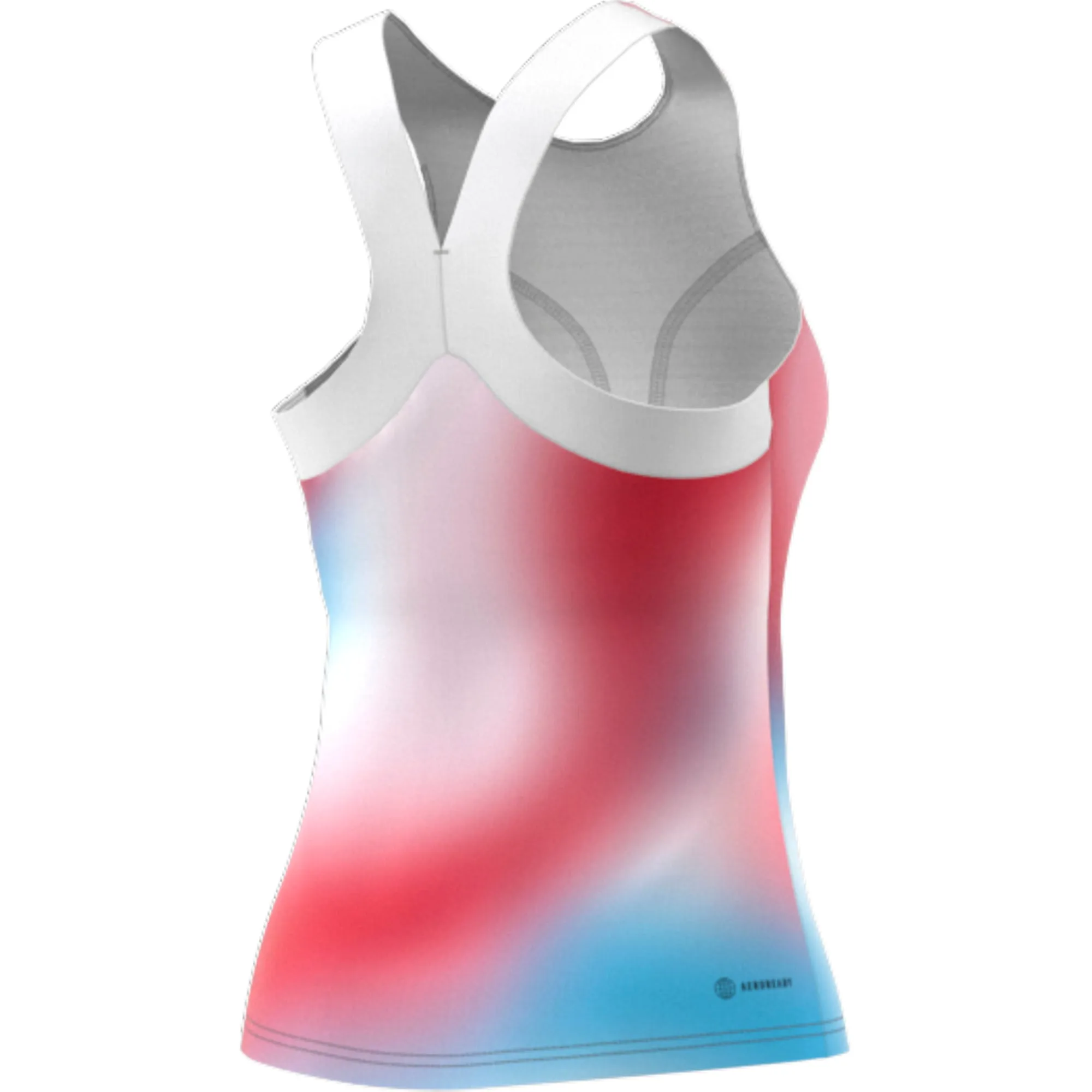 Adidas Womens Melbourne Tank - White/Vivid Red/Sky Rush