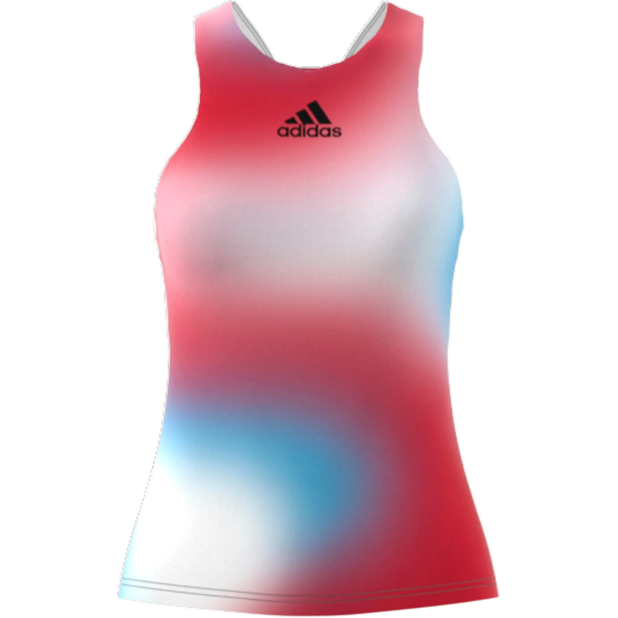 Adidas Womens Melbourne Tank - White/Vivid Red/Sky Rush