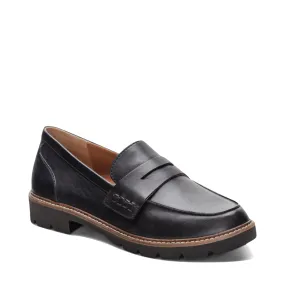 Aetrex Women's Collette Leather Loafer in Black