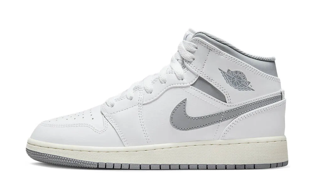 AIR JORDAN 1 MID NEUTRAL GREY (GS)