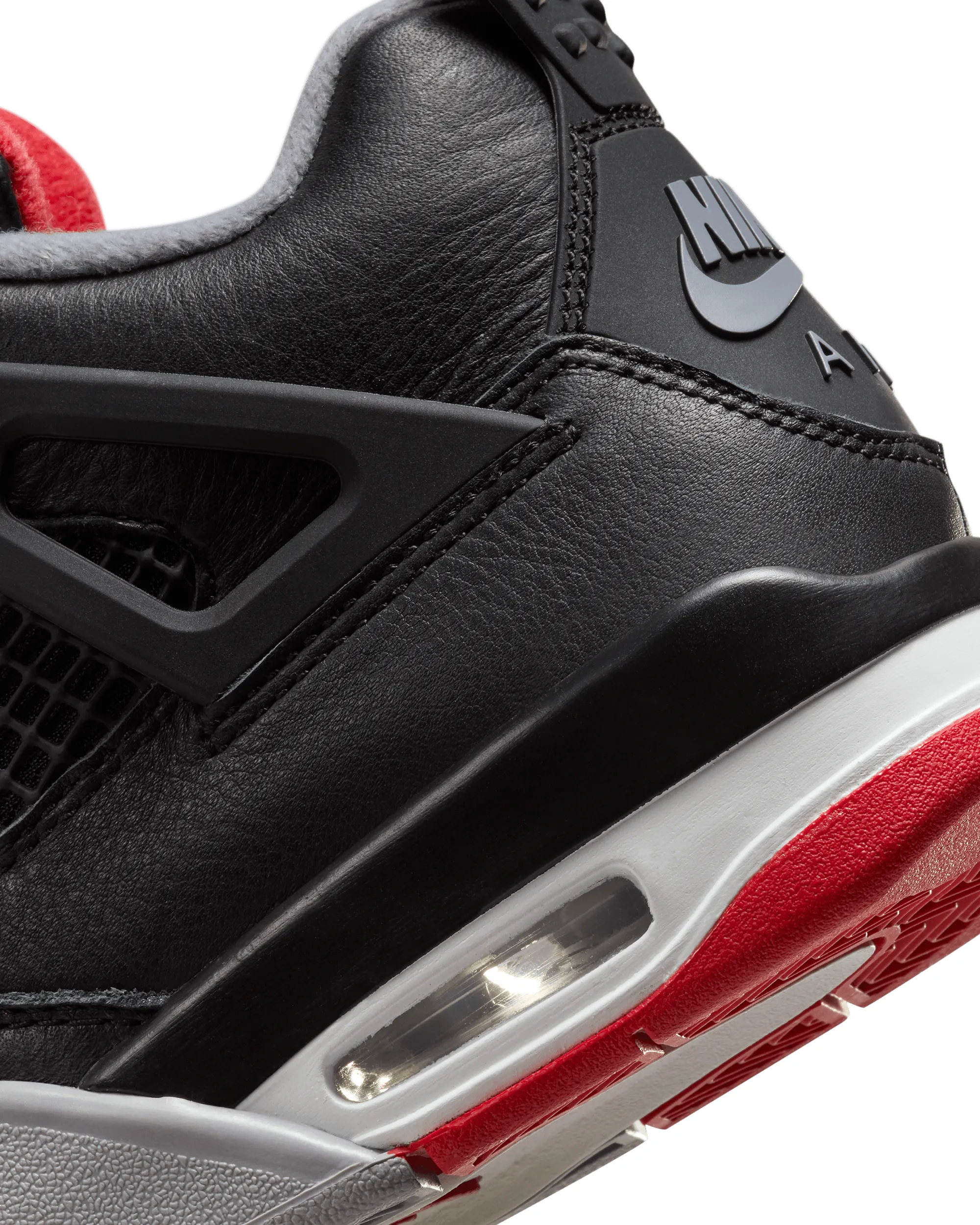 Optimized Title: Air Jordan 4 Retro Bred Reimagined - Iconic Black, Fire Red, Grey & White Sneakers