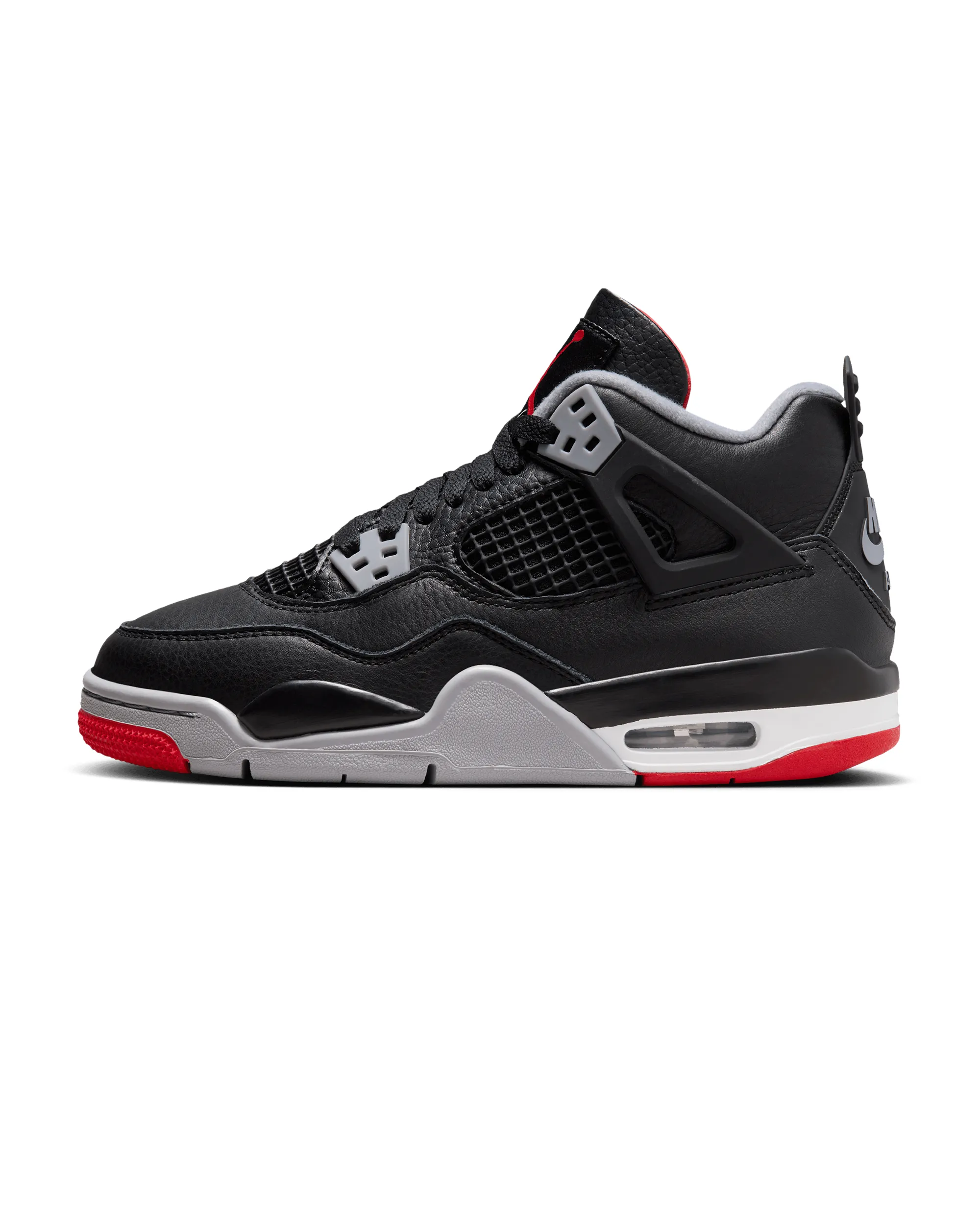 Optimized Title: Air Jordan 4 Retro Bred Reimagined - Iconic Black, Fire Red, Grey & White Sneakers