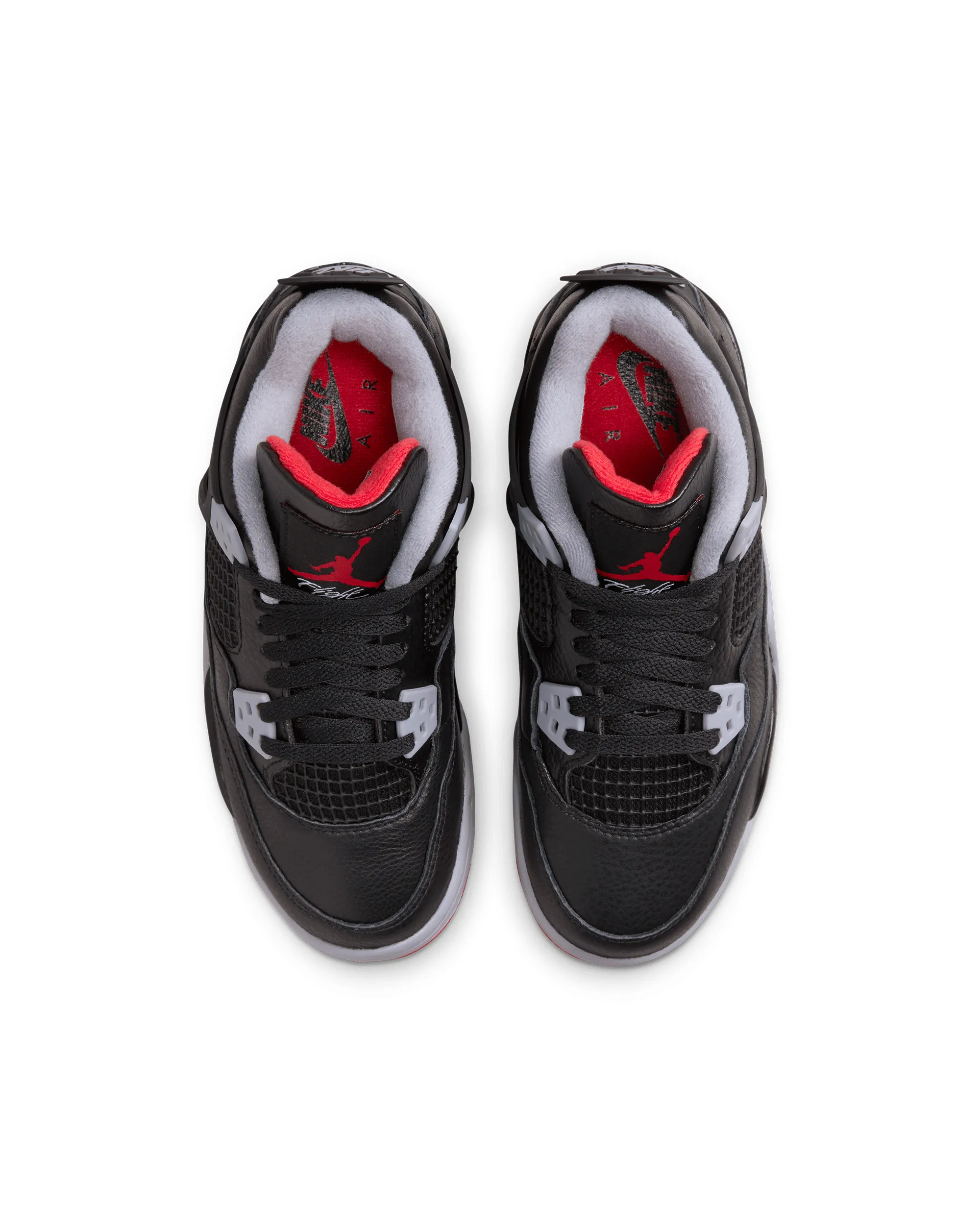 Optimized Title: Air Jordan 4 Retro Bred Reimagined - Iconic Black, Fire Red, Grey & White Sneakers