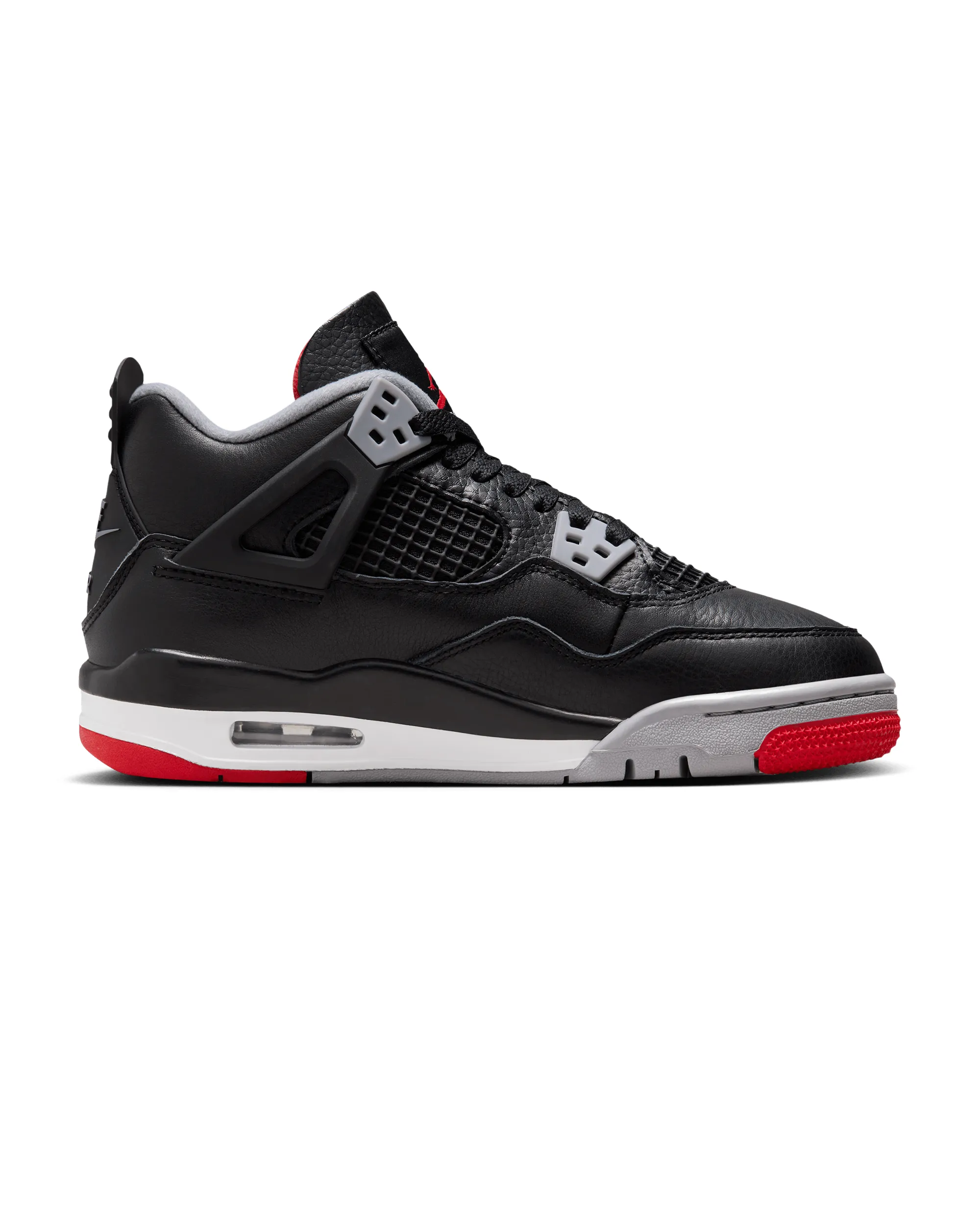 Optimized Title: Air Jordan 4 Retro Bred Reimagined - Iconic Black, Fire Red, Grey & White Sneakers