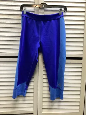 Athletic Leggings By Adidas In Blue, Size: M