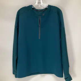 Athletic Top Long Sleeve Collar By Nike Apparel  Size: L