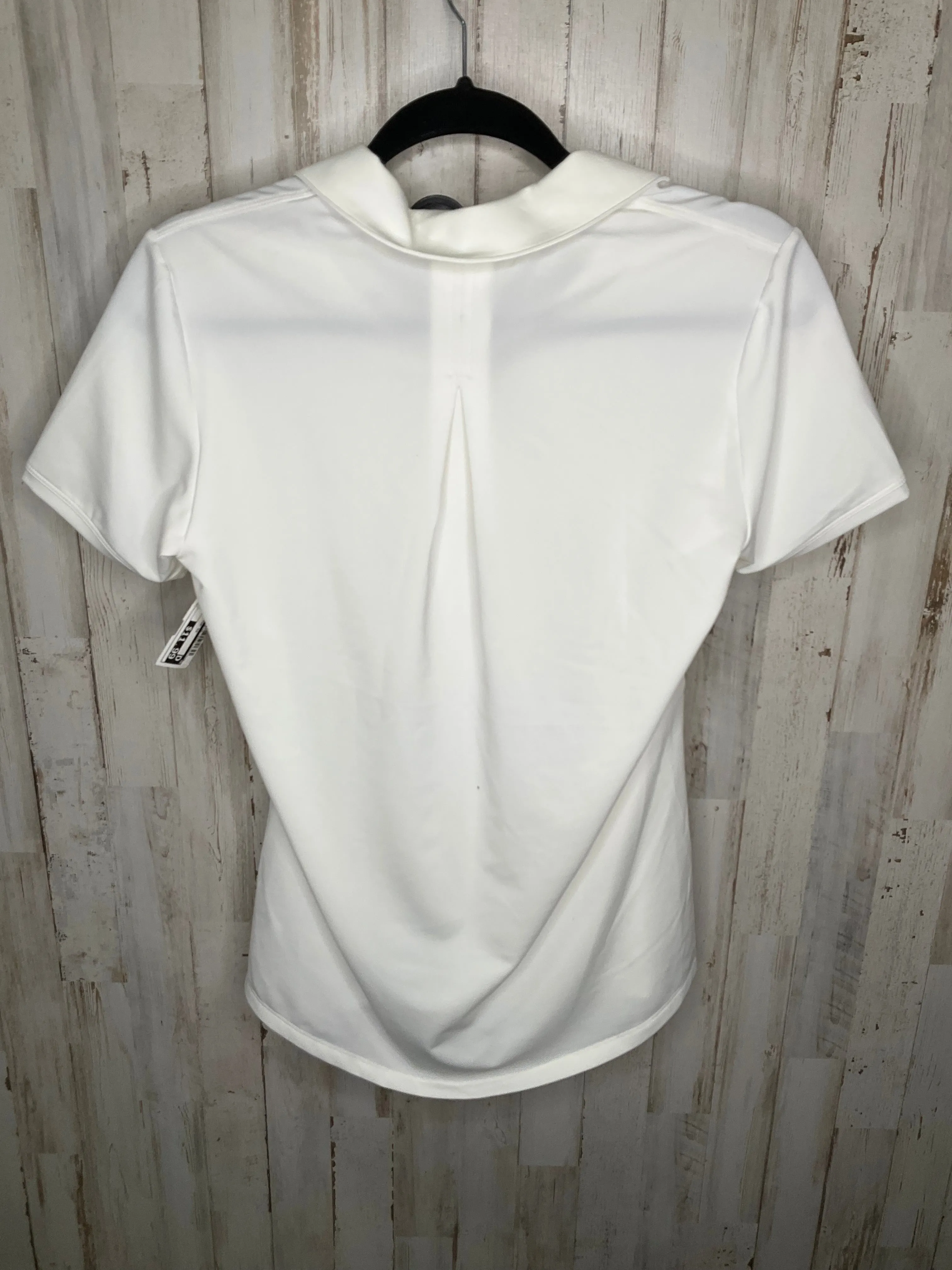 Athletic Top Short Sleeve By Adidas In White, Size: S