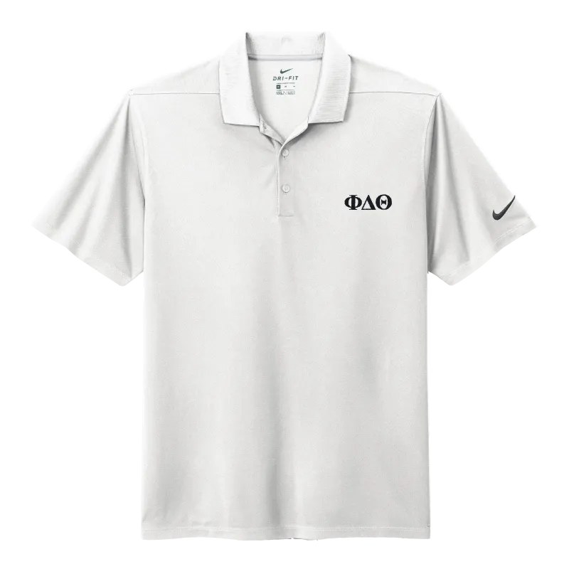 B-Greek - Back to School - Phi Delta Theta Nike Polo (White)