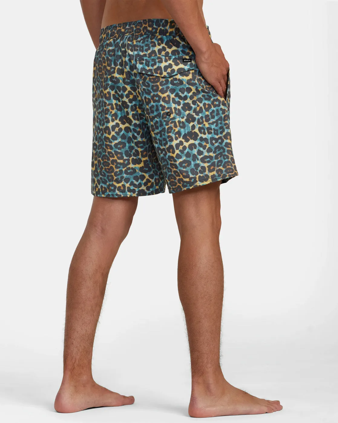 Barnes Elastic Waist Boardshorts 17" - Cheetah