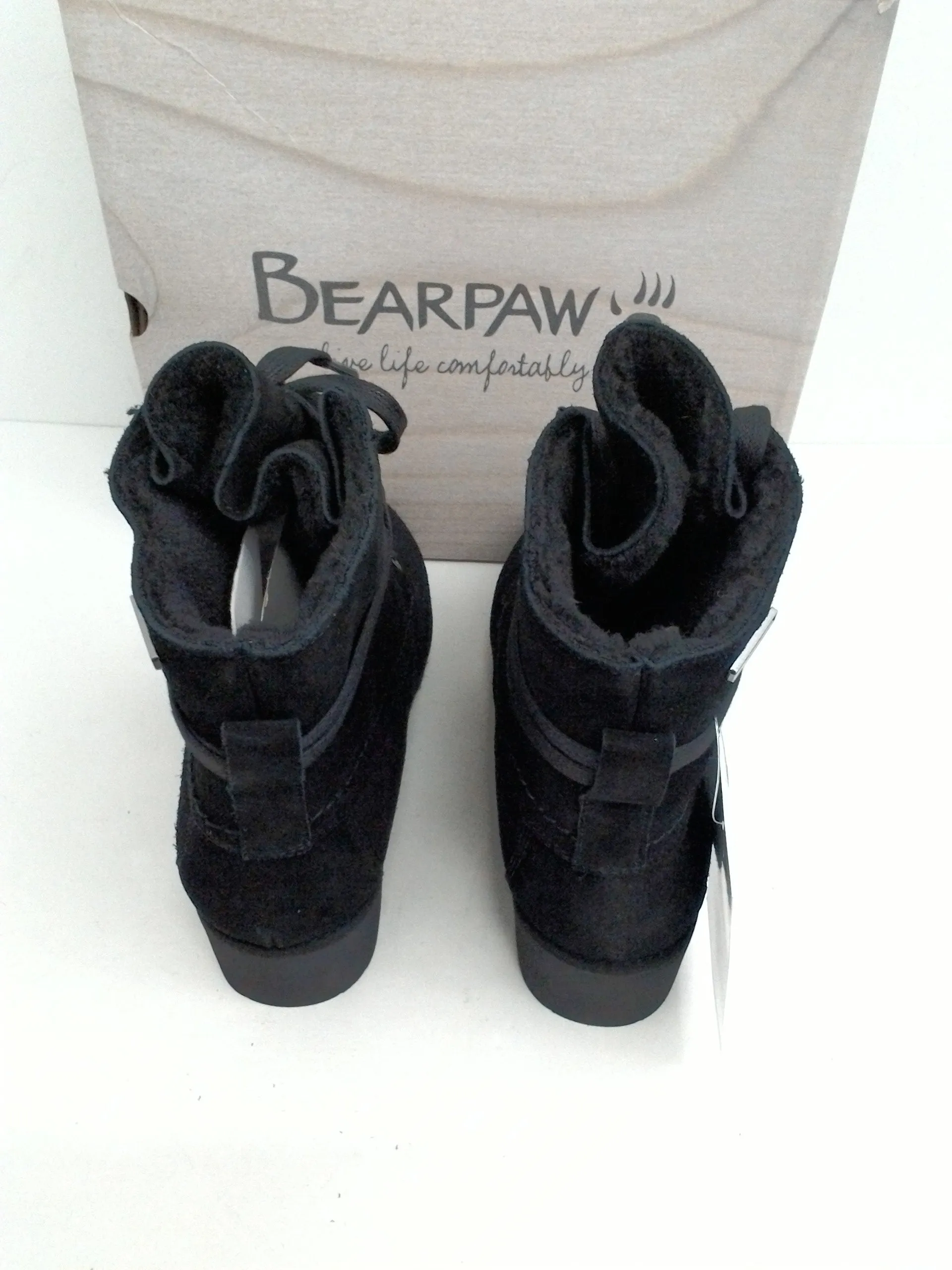 Bearpaw Women's Harmony Black Suede Boots Size 8 M