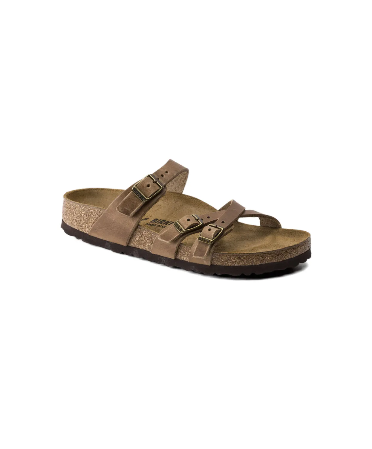 Birkenstock Franca Oiled Leather Tobacco Brown Sandals