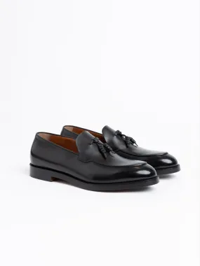 Black Leather Torino Loafers