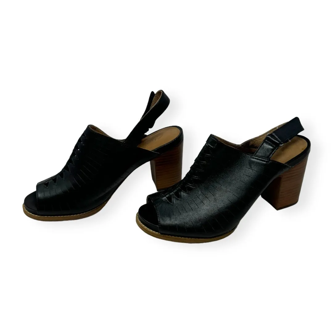 Black Shoes Heels Block Clarks, Size 8.5