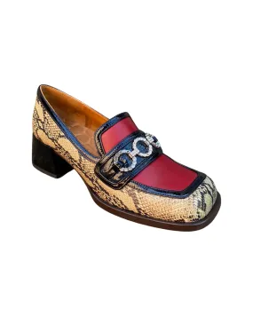 Boel Red And Animal Print Loafer