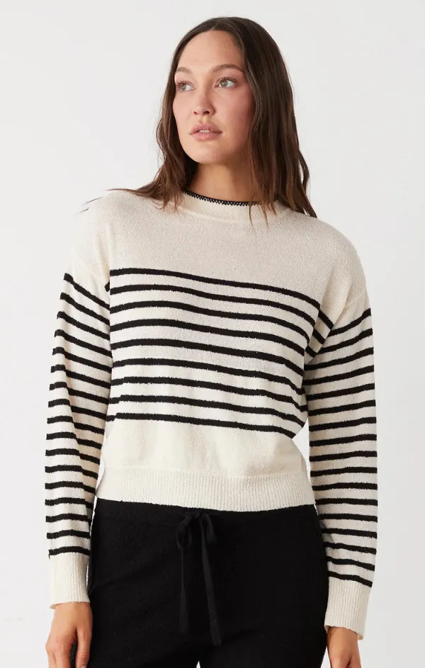 Boucle Knit Striped Sweater