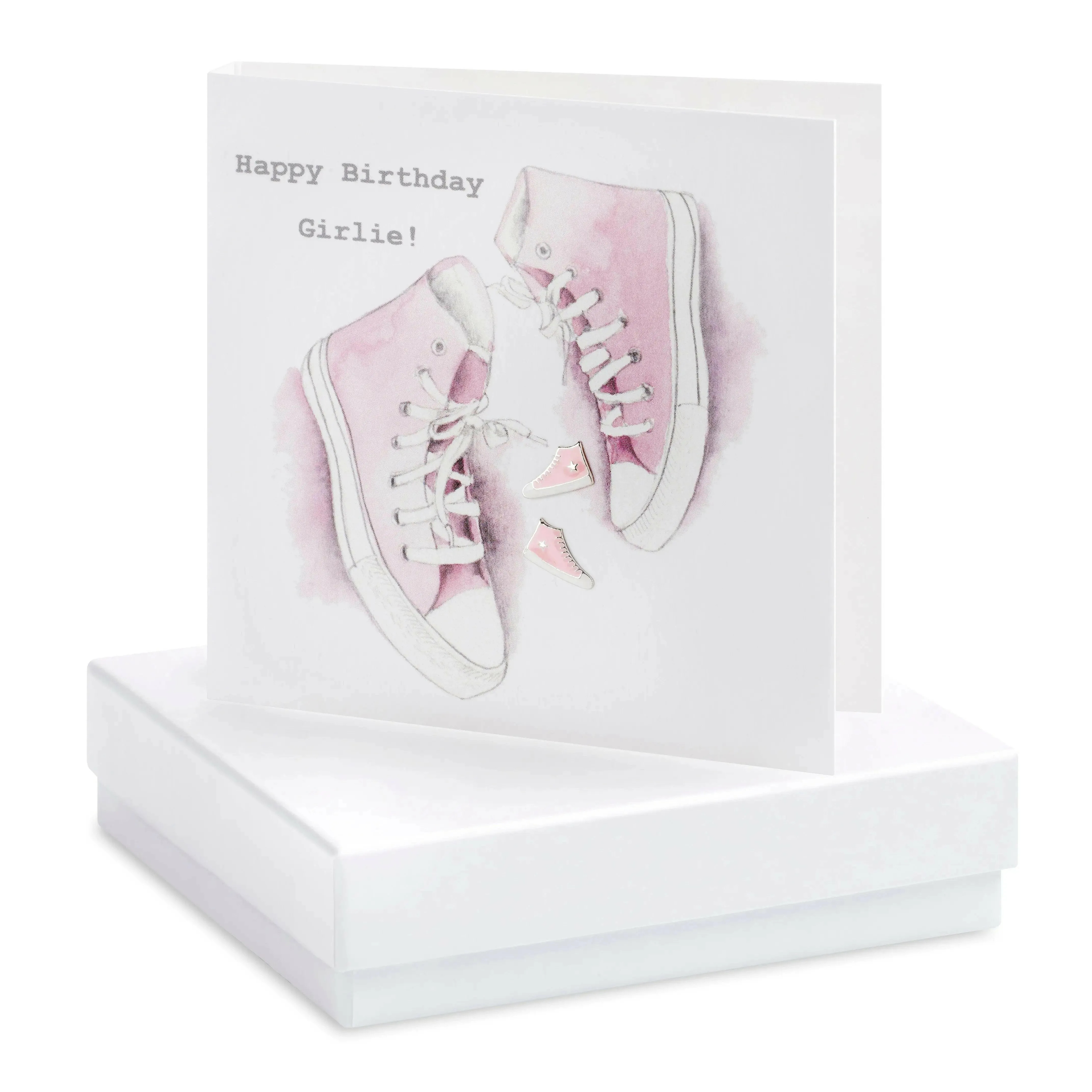 Boxed Happy Birthday Girlie Converse Earring Card