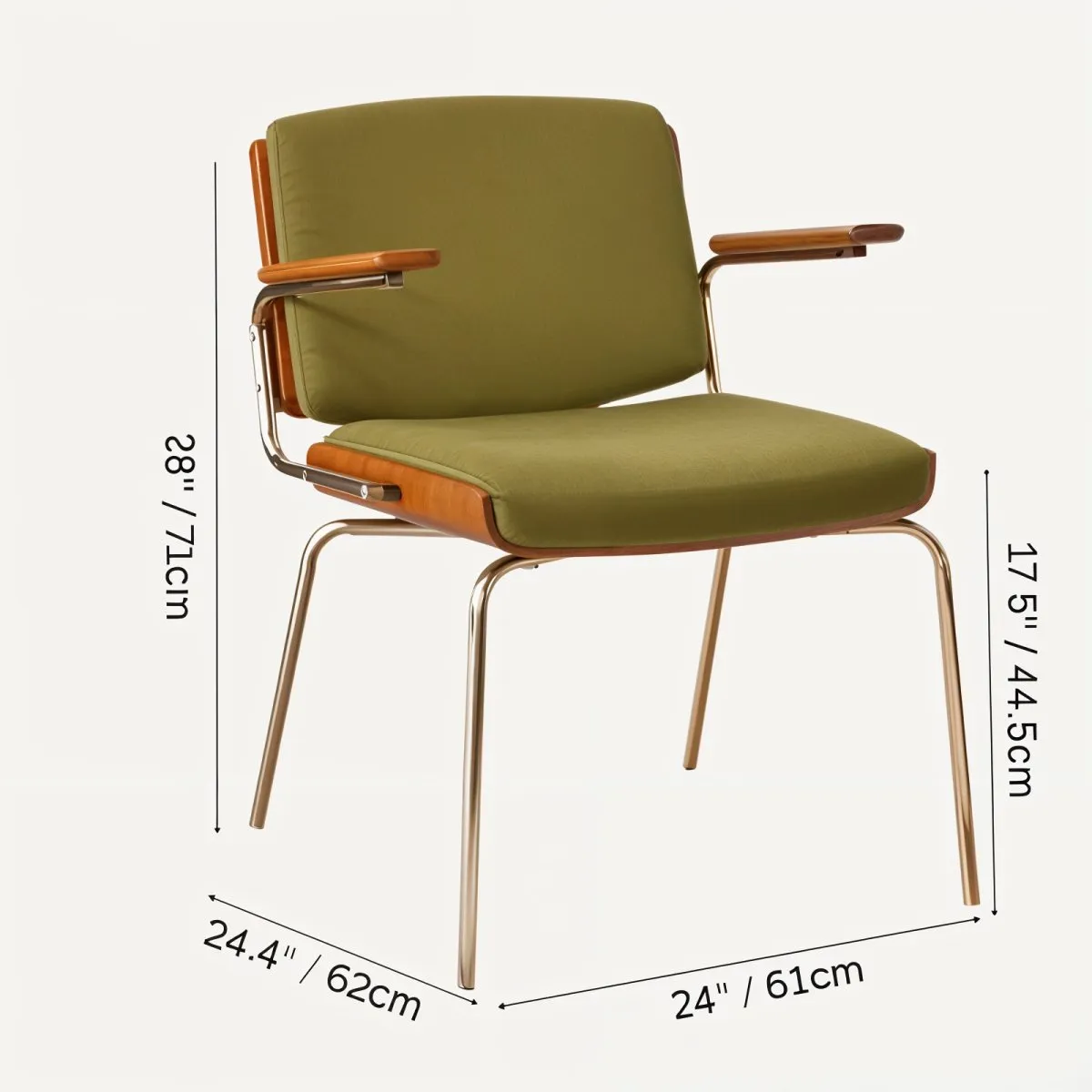 Ergonomic Brachium Armchair with Adjustable Features