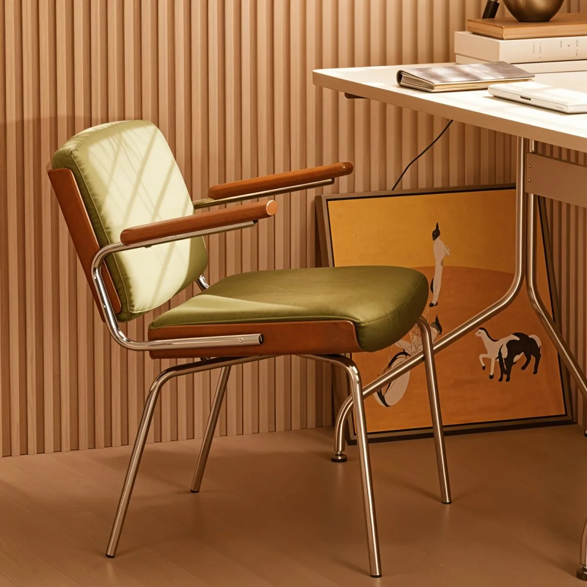 Ergonomic Brachium Armchair with Adjustable Features