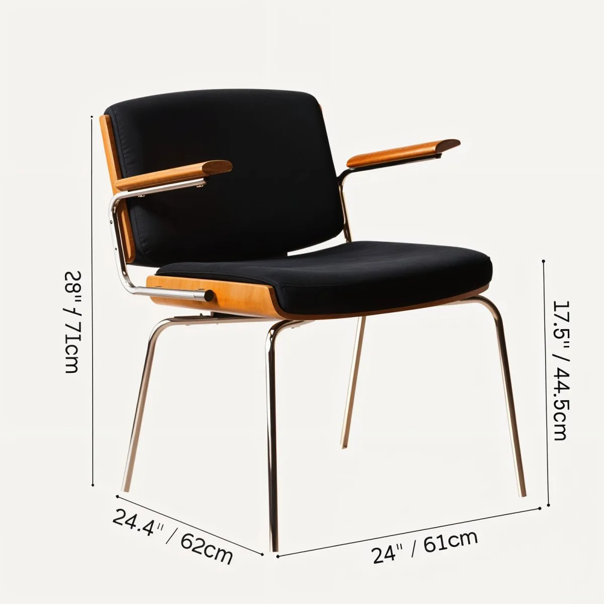 Ergonomic Brachium Armchair with Adjustable Features