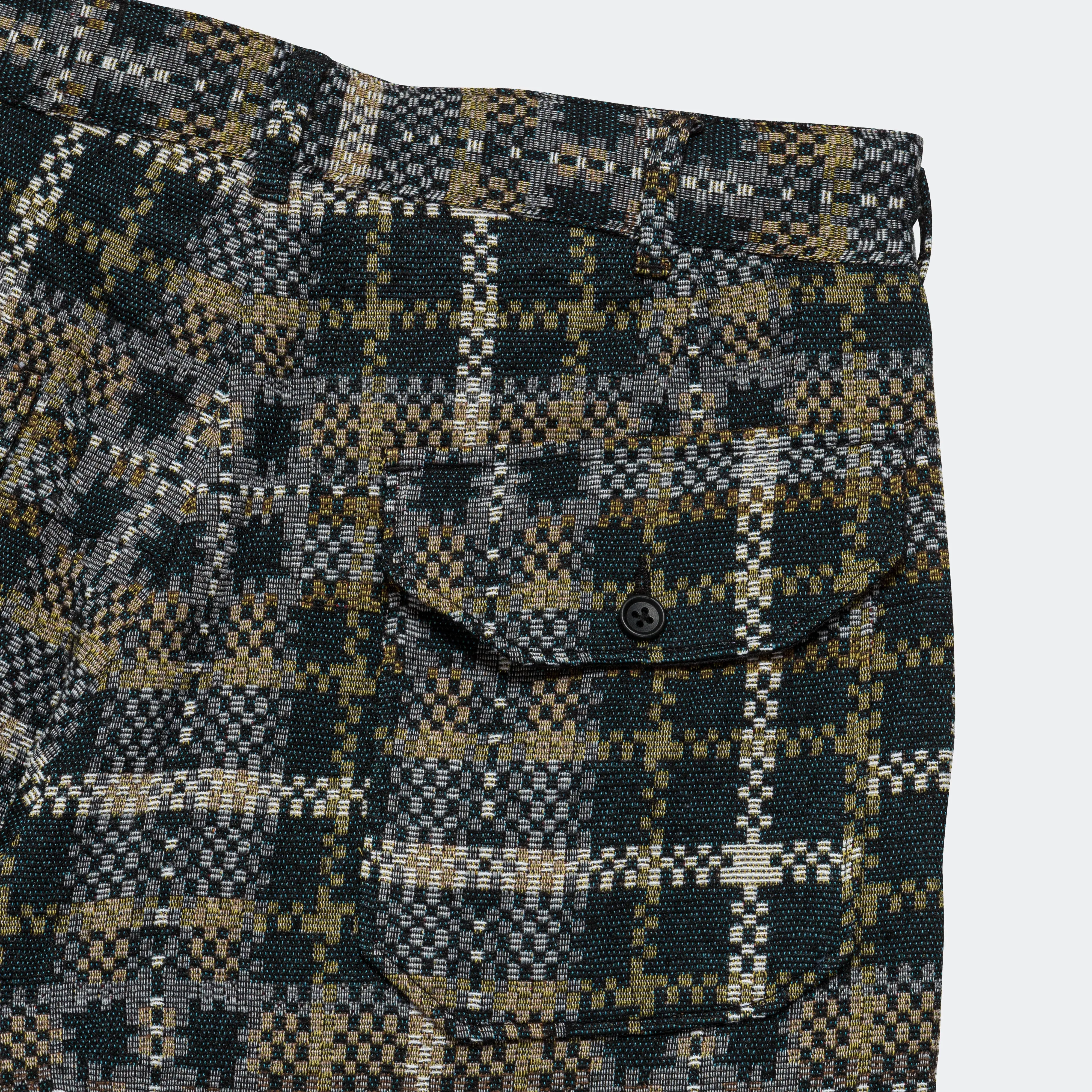 Carlyle Pant - Black/Tan Cotton Acrylic Old Plaid