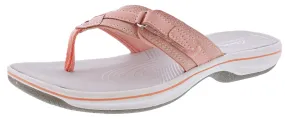 Clarks Women's Breeze Sea Adjustable Strap Comfort Flip Flops