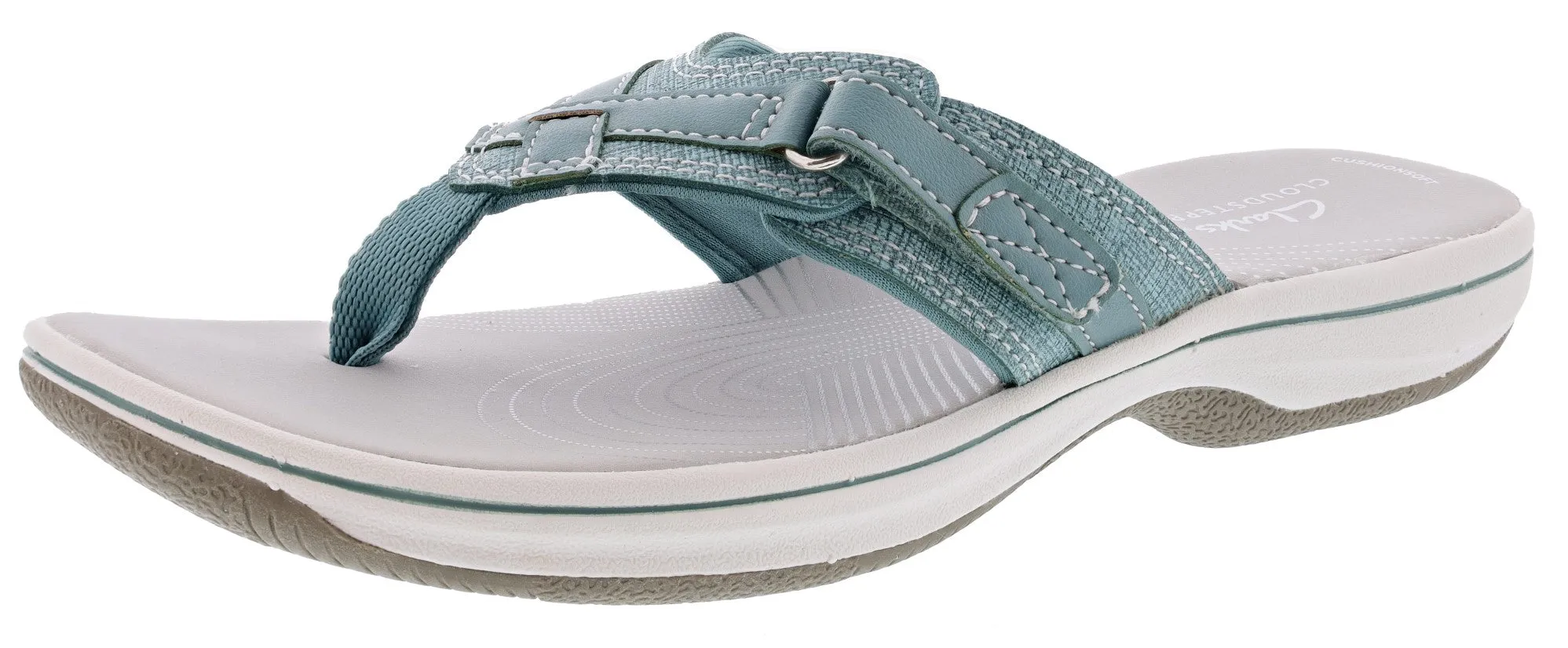 Clarks Women's Breeze Sea Adjustable Strap Comfort Flip Flops