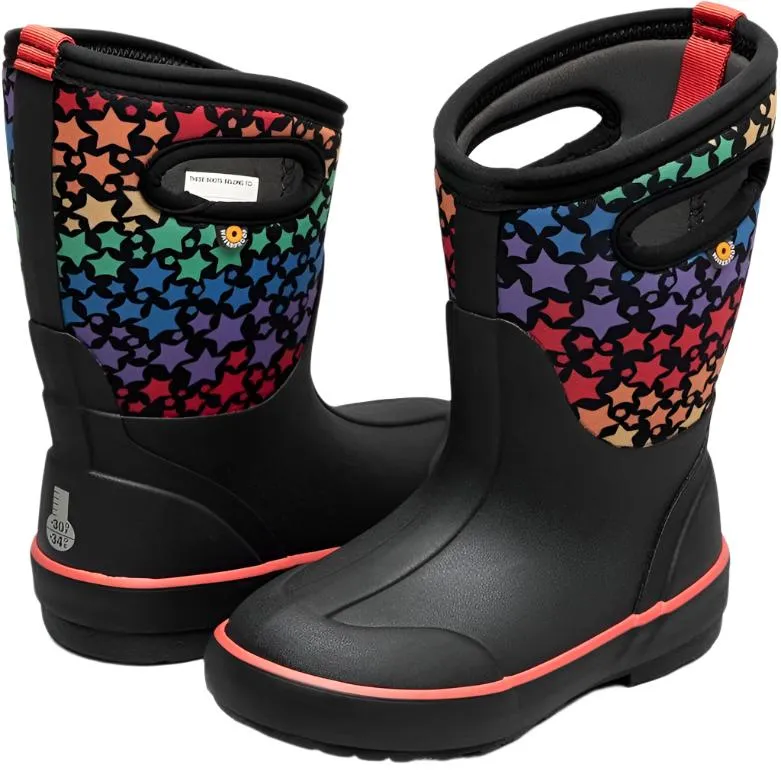 Classic II Rainbow Stars Black Multi (Size 8c-5Y)