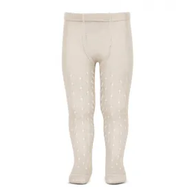 Condor Tights - Full Openwork Lace in Linen