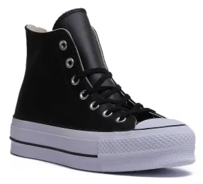 Converse 561675C CT All Star Hi Platform Trainer In Black White For Women