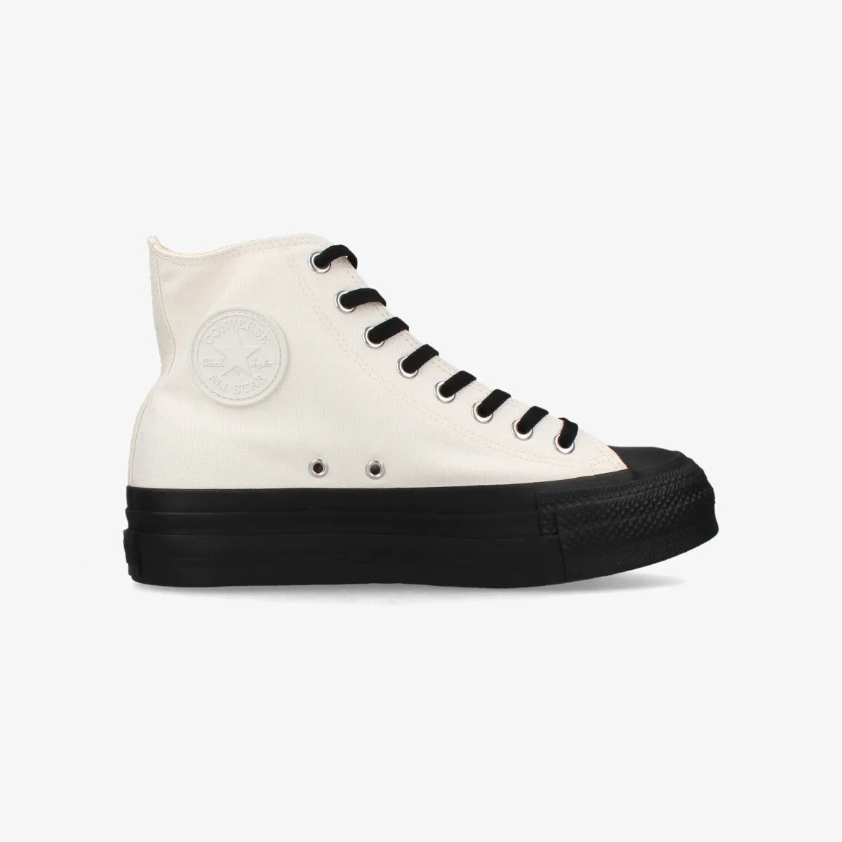 CONVERSE ALL STAR (R) LIFTED OVERTAPE HI WHITE/BLACK