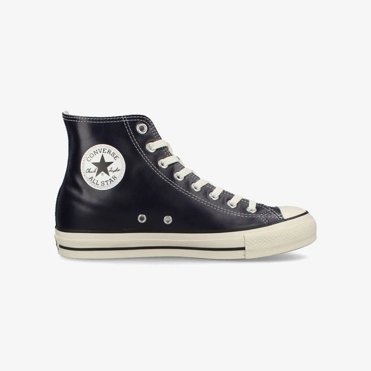 CONVERSE ALL STAR (R) OLIVE GREEN LEATHER HI DEEP SEA