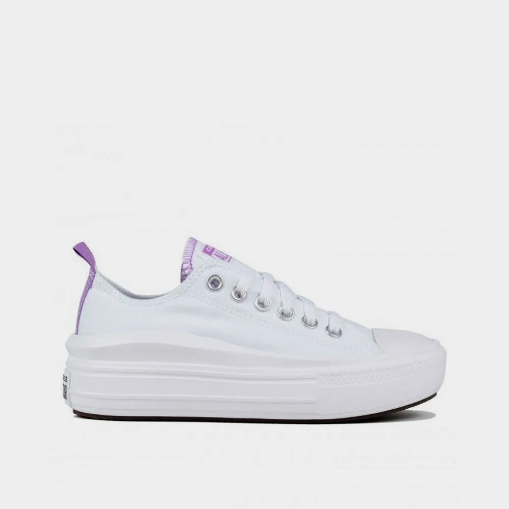 Converse Girls Chuck Taylor All Star Move Color Pop Platform Sneaker White/Purple _ 180433 _ White