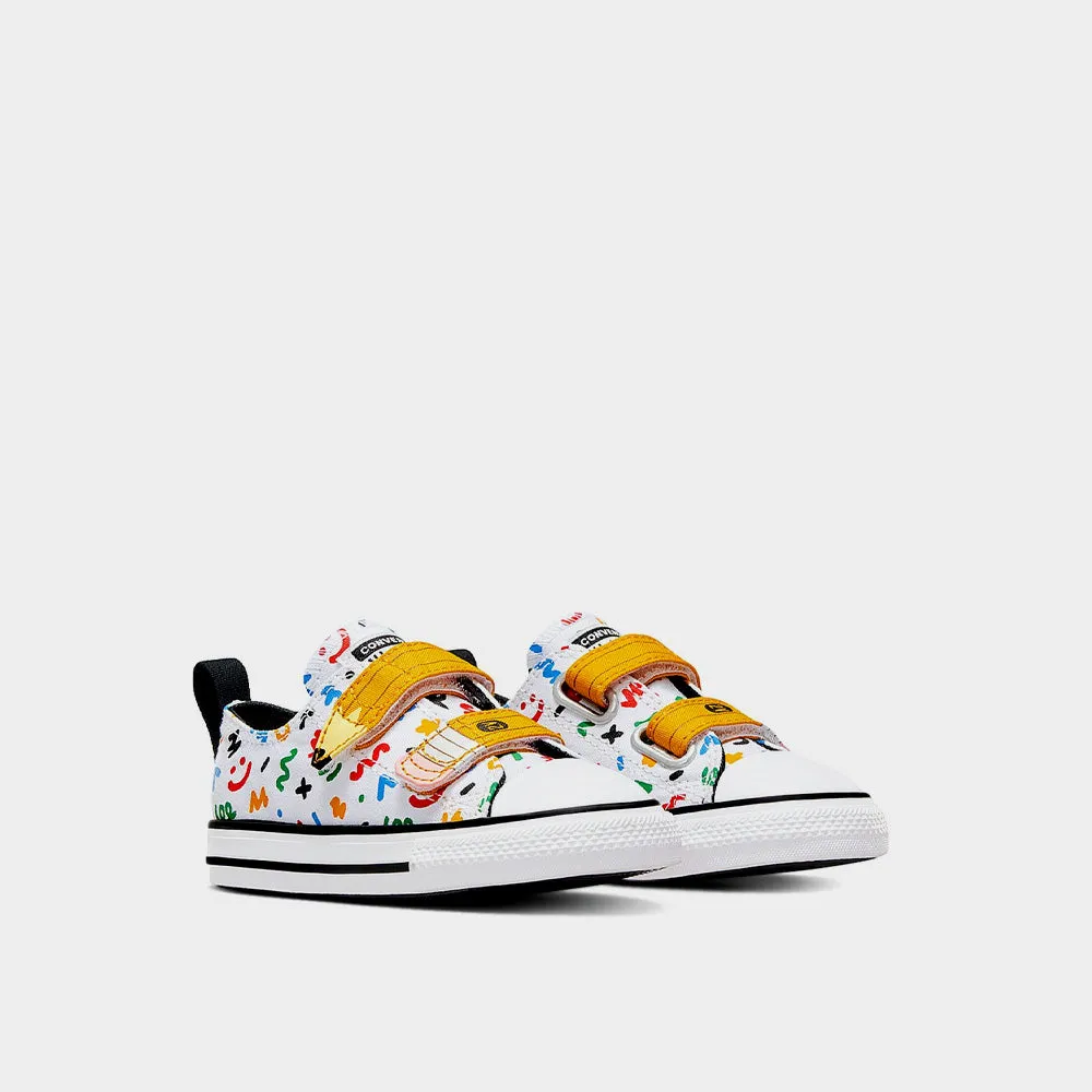 Converse Infants Chuck Taylor All Star Easy On Doodles Sneaker White/Multi _ 181046 _ White