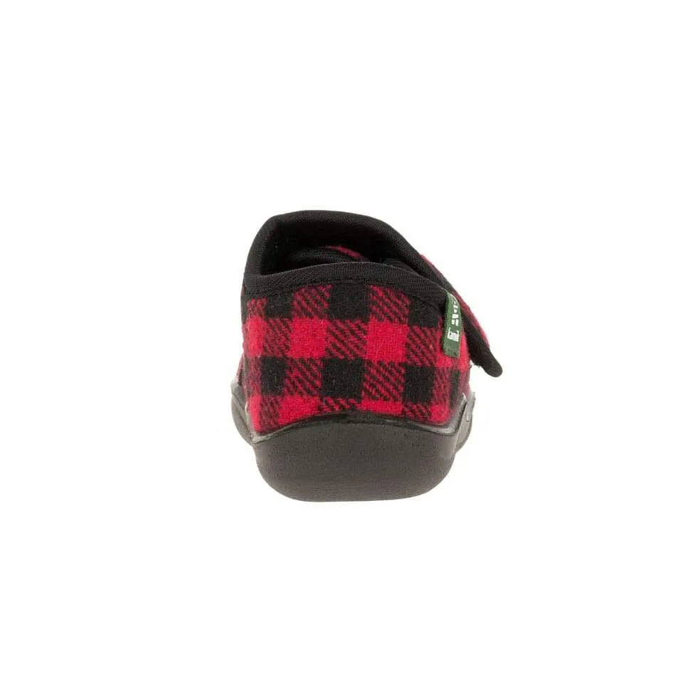 CozyLodge Kid's Slipper - Red/Black Plaid