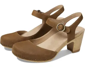 Womens Dansko Taytum Leather Clogs with Cutout Detail