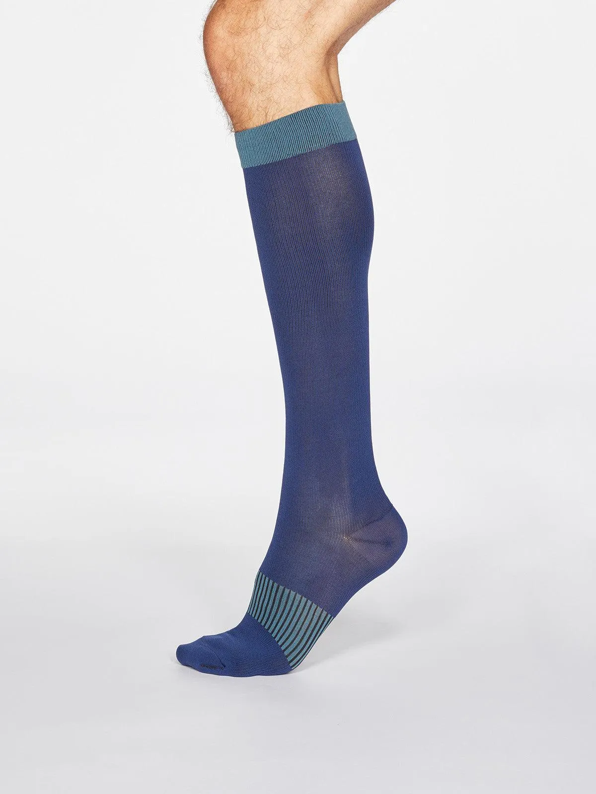 Declan Flight Socks - Denim Blue