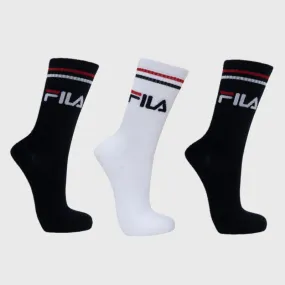 Fila Unisex 3 Pack Crew Stallone Sock Black/White/Black _ 169382 _ Multi