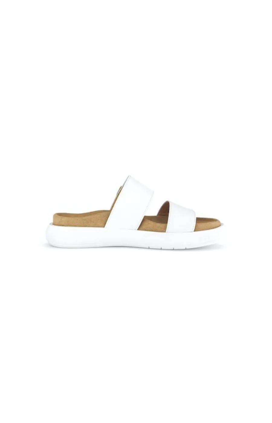 Gabor Slip On Buckle Sandal in White