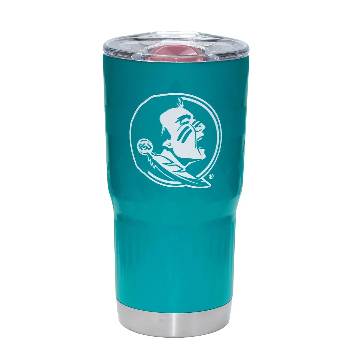 Gametime Sidekicks Seminole Logo Tribal Pattern Design 20oz Insulated Stainless Steel Tumbler - Turquoise